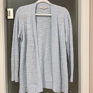 LOFT Women's Long Light Blue Sweater